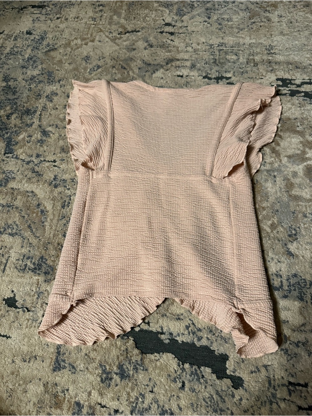 American Rag Peach Crop Ruffle Top - Picture 2 of 4